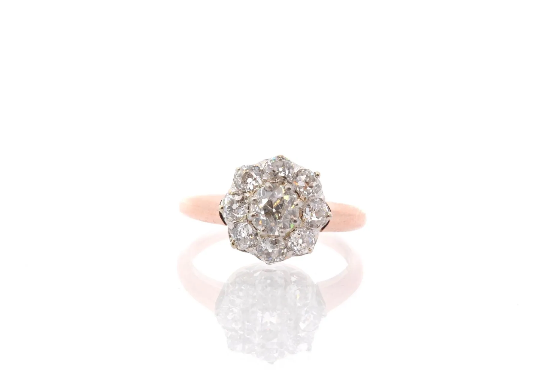 Bottazzi Blondeel Bague ancienne diamants en or rose 18k Outlet