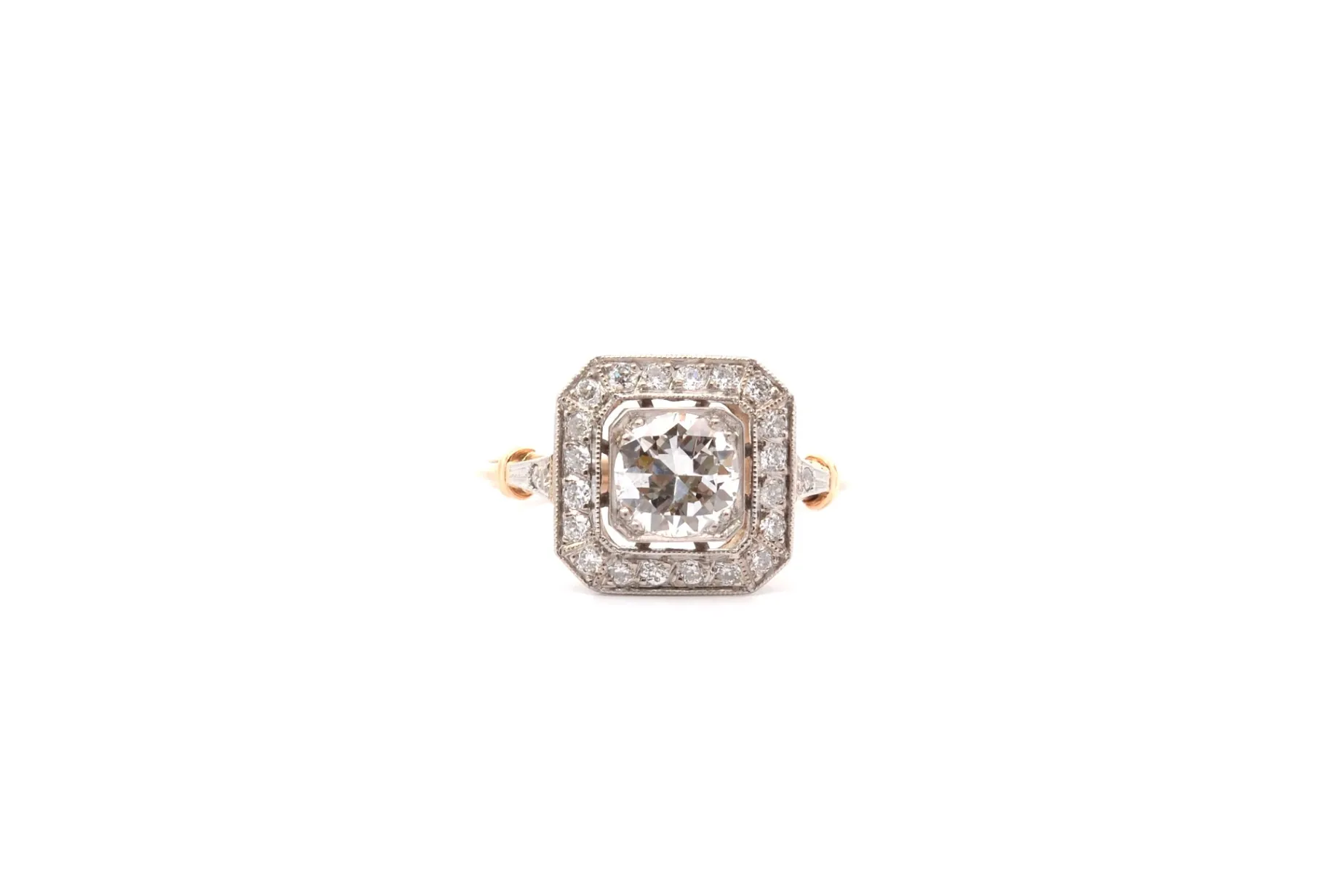 Bottazzi Blondeel Bague art déco diamant 0,88ct G/SI1 Hot