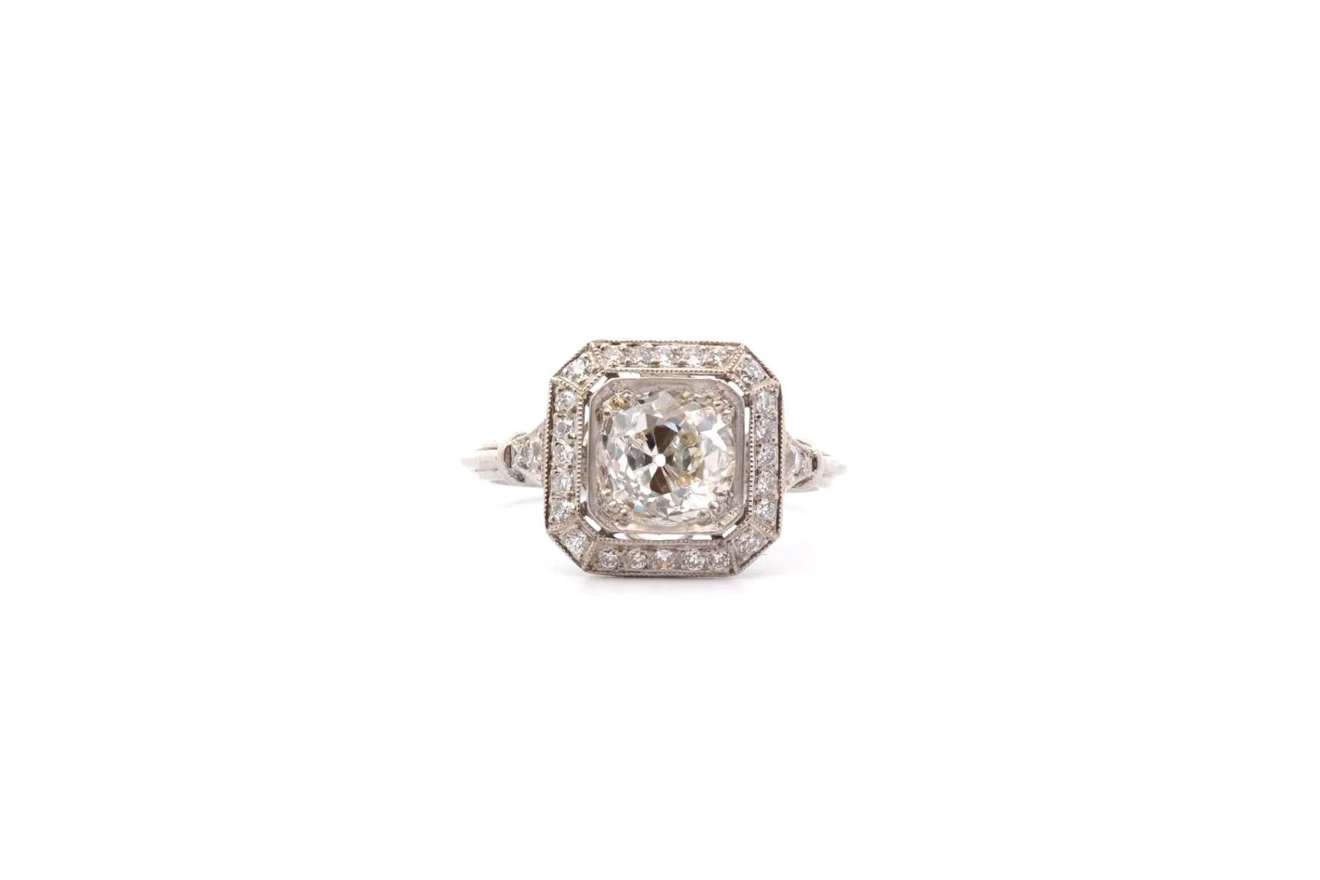 Bottazzi Blondeel Bague art déco diamant 1,60cts K/P1 Flash Sale