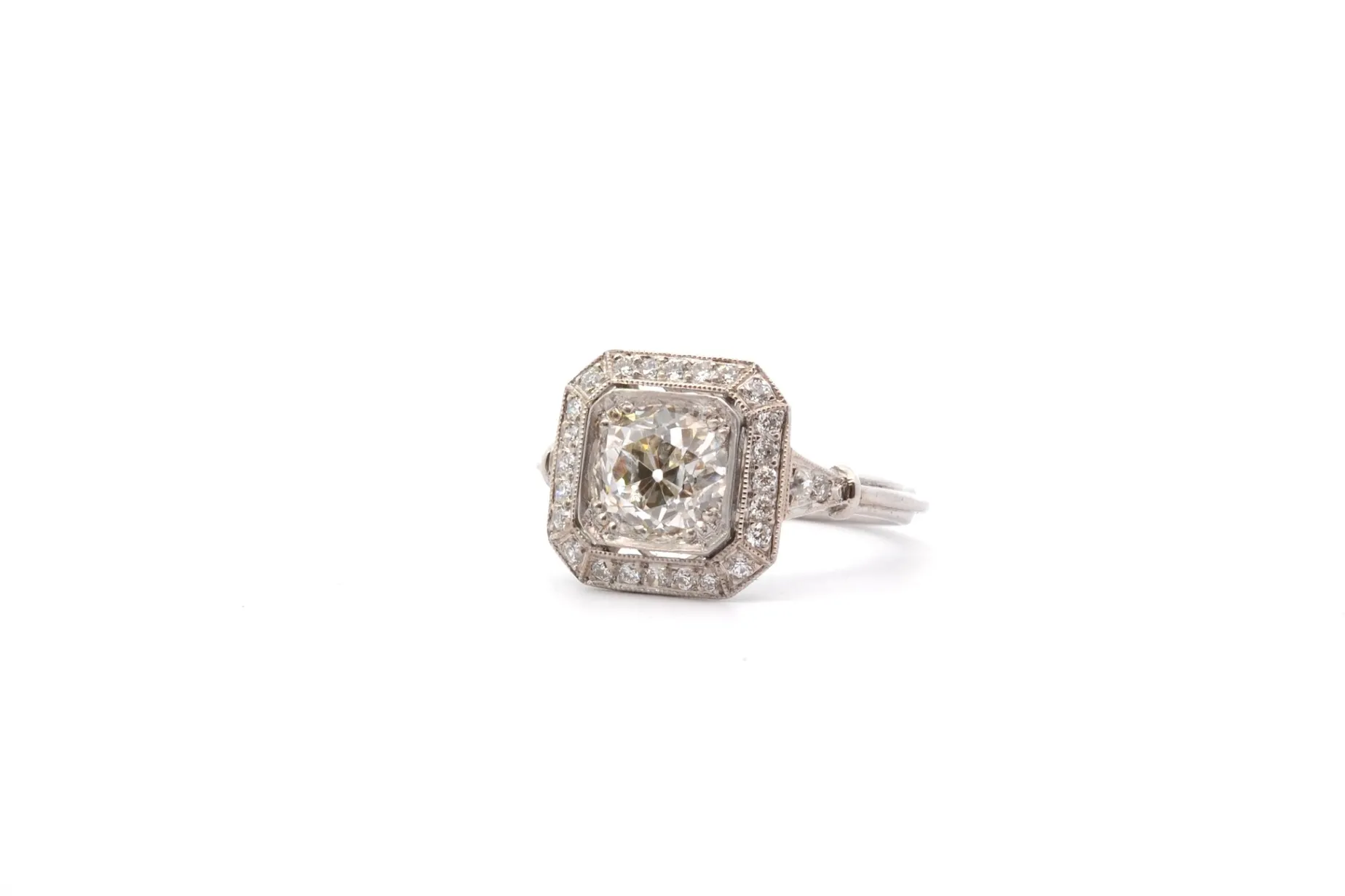 Bottazzi Blondeel Bague art déco diamant 1,60cts K/P1 Flash Sale