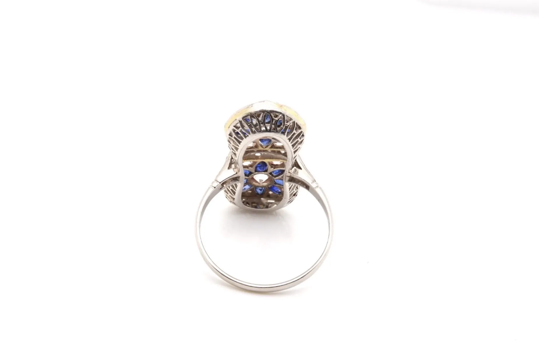Bottazzi Blondeel Bague art déco saphirs et diamants en or et platine Cheap
