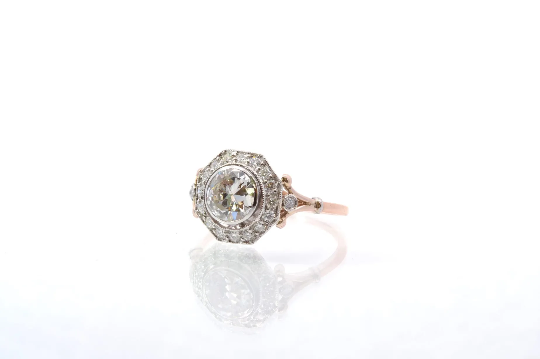 Bottazzi Blondeel Bague art déco vintage sertie de diamants Flash Sale