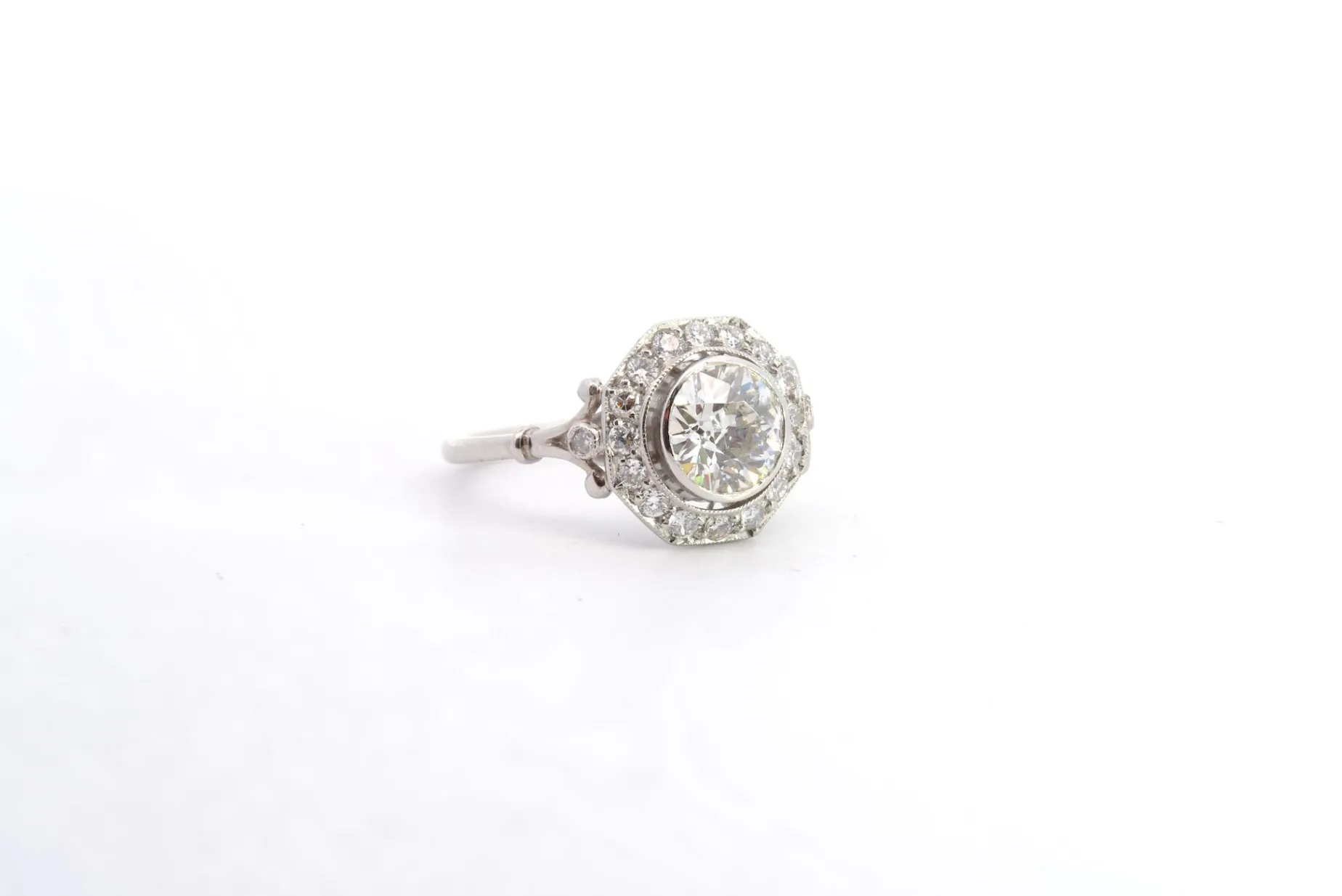 Bottazzi Blondeel Bague art déco vintage sertie de diamants Best