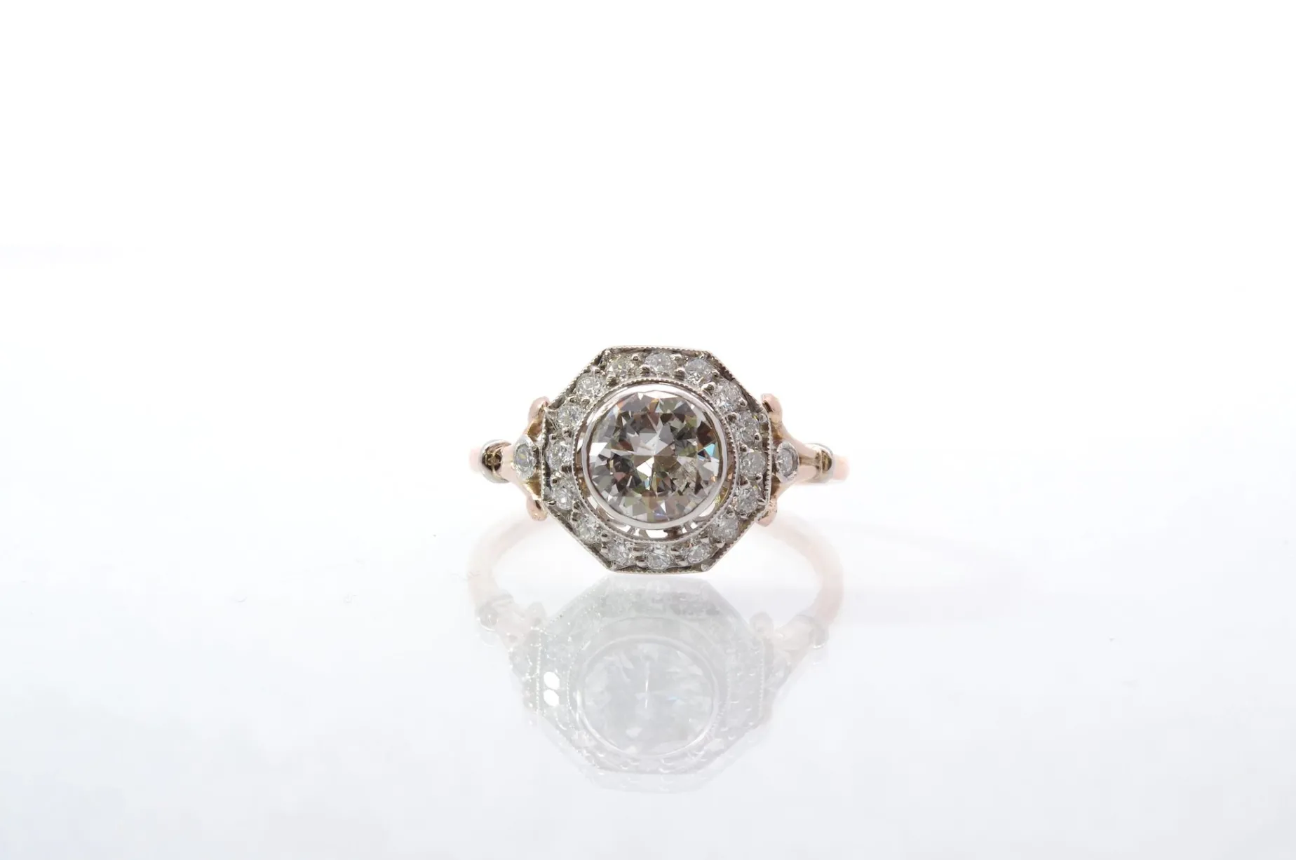 Bottazzi Blondeel Bague art déco vintage sertie de diamants Flash Sale
