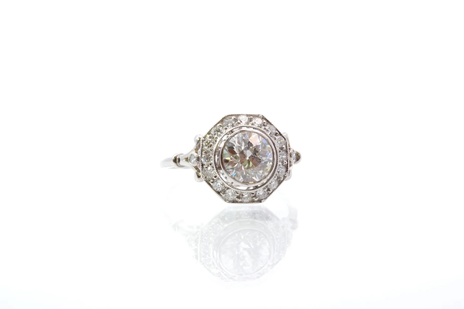 Bottazzi Blondeel Bague art déco vintage sertie de diamants Best