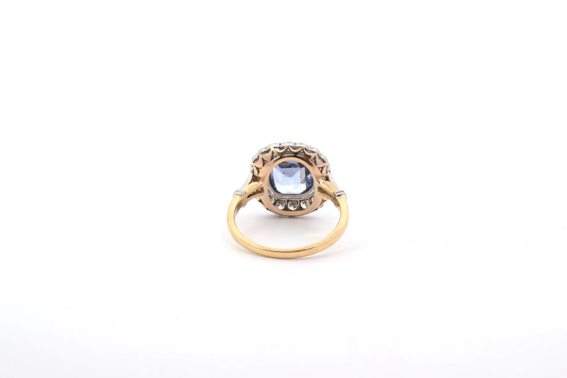 Bottazzi Blondeel Bague de fiançailles vintage saphir et diamants Fashion