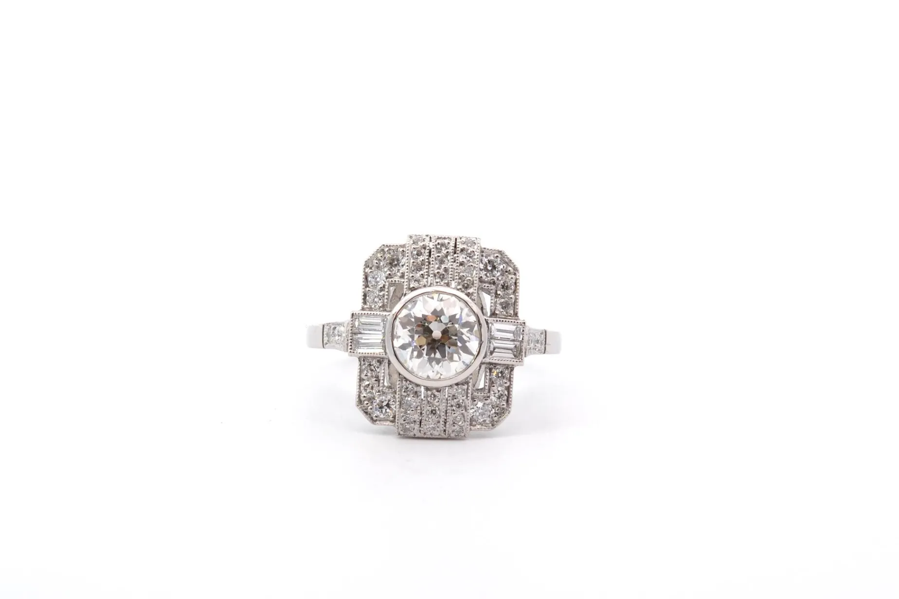 Bottazzi Blondeel Bague diamant 1,19 cts J/SI1 en platine Clearance