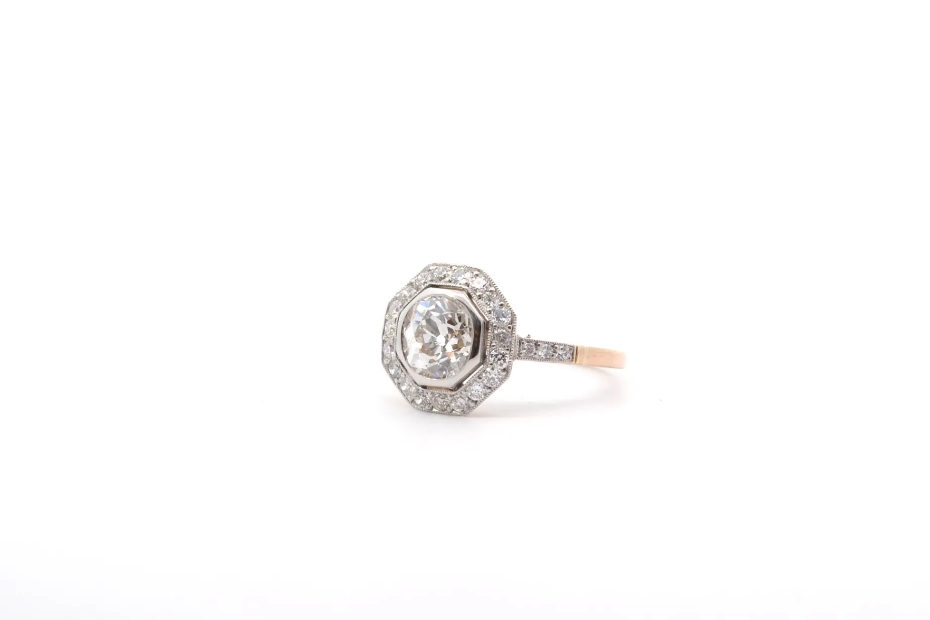 Bottazzi Blondeel Bague diamant 1,30cts J/P1 en or 18k et platine Cheap
