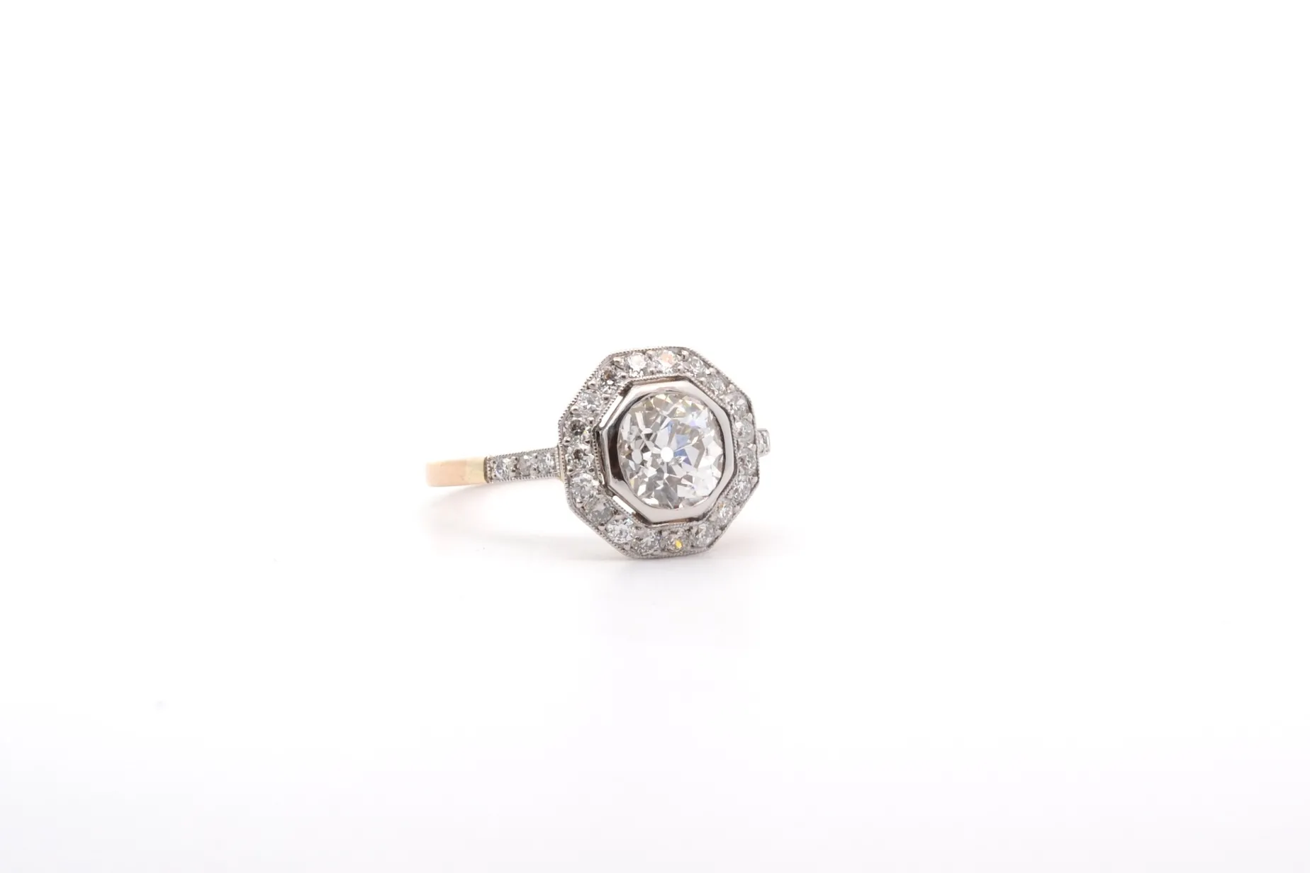 Bottazzi Blondeel Bague diamant 1,30cts J/P1 en or 18k et platine Cheap