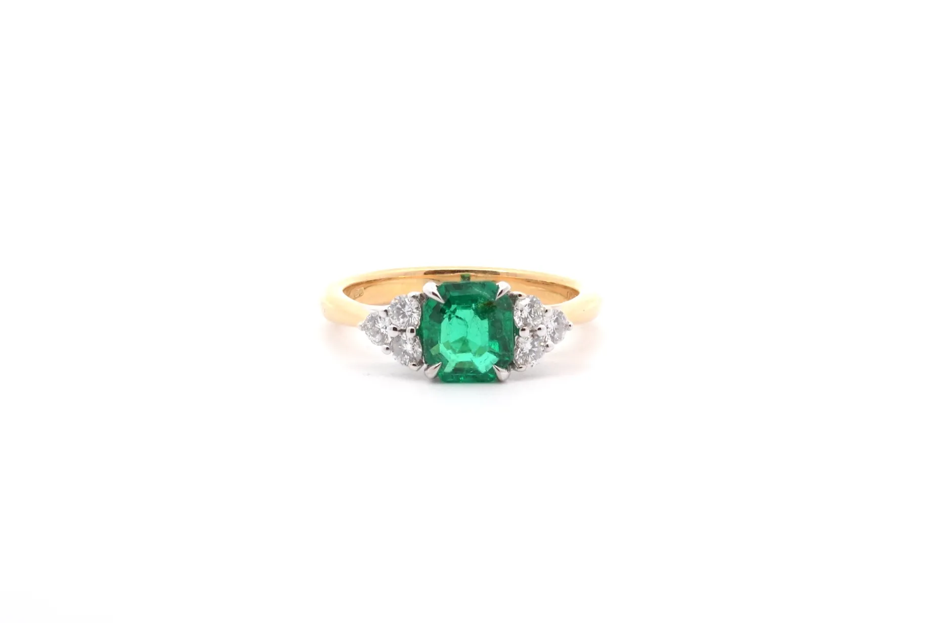 Bottazzi Blondeel Bague émeraude 1,24cts et diamants en or 18k Flash Sale