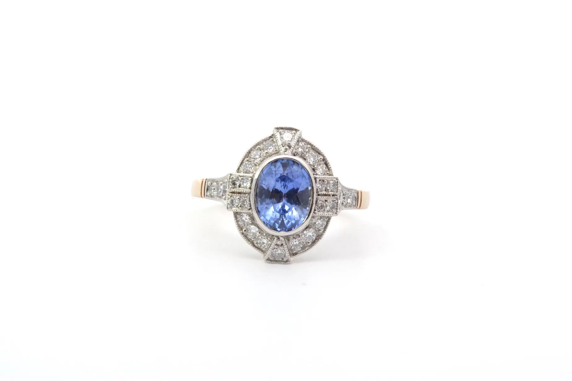 Bottazzi Blondeel Bague saphir 1,63cts et diamants en or et platine Store