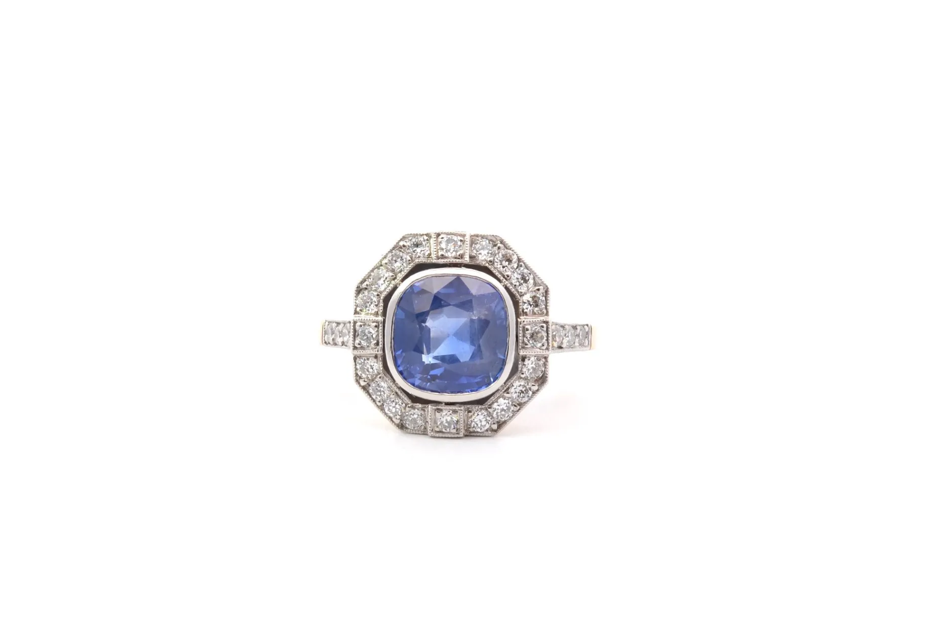 Bottazzi Blondeel Bague saphir 3,22cts et diamants en or et platine Best Sale