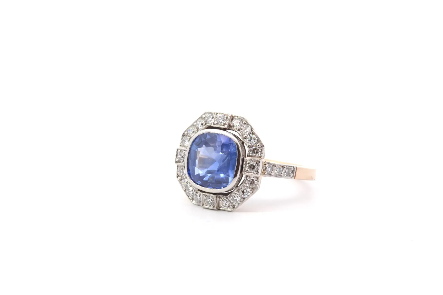 Bottazzi Blondeel Bague saphir 3,22cts et diamants en or et platine Best Sale