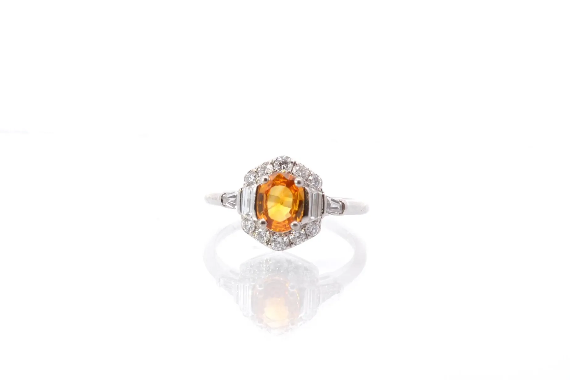 Bottazzi Blondeel Bague saphir jaune et diamants en or blanc Best Sale