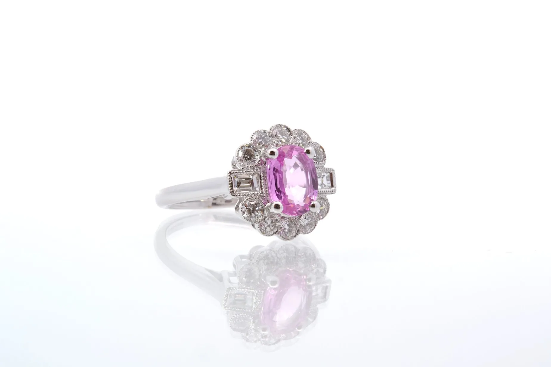 Bottazzi Blondeel Bague saphir rose et diamants Shop