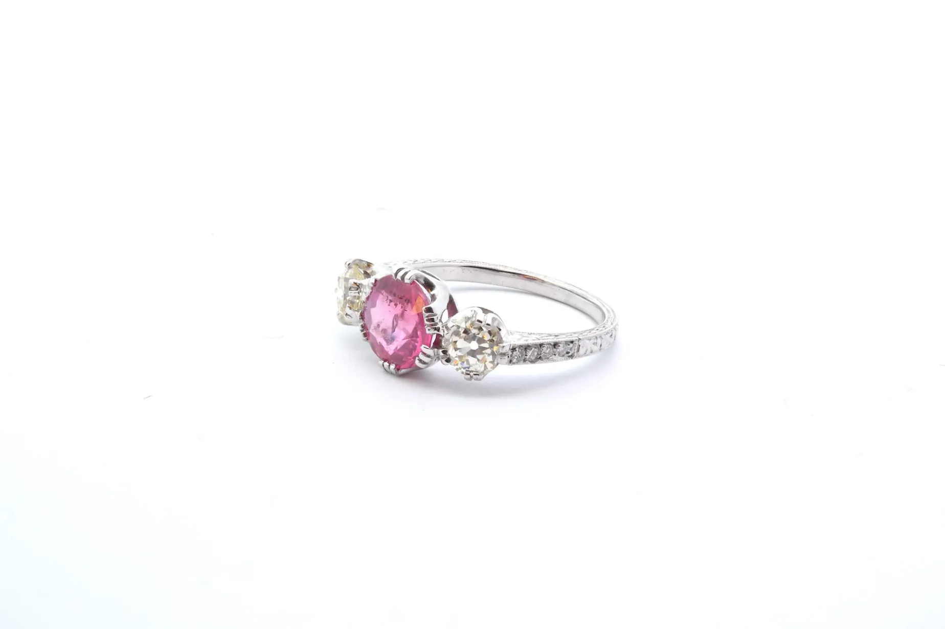 Bottazzi Blondeel Bague saphir rose et diamants Online