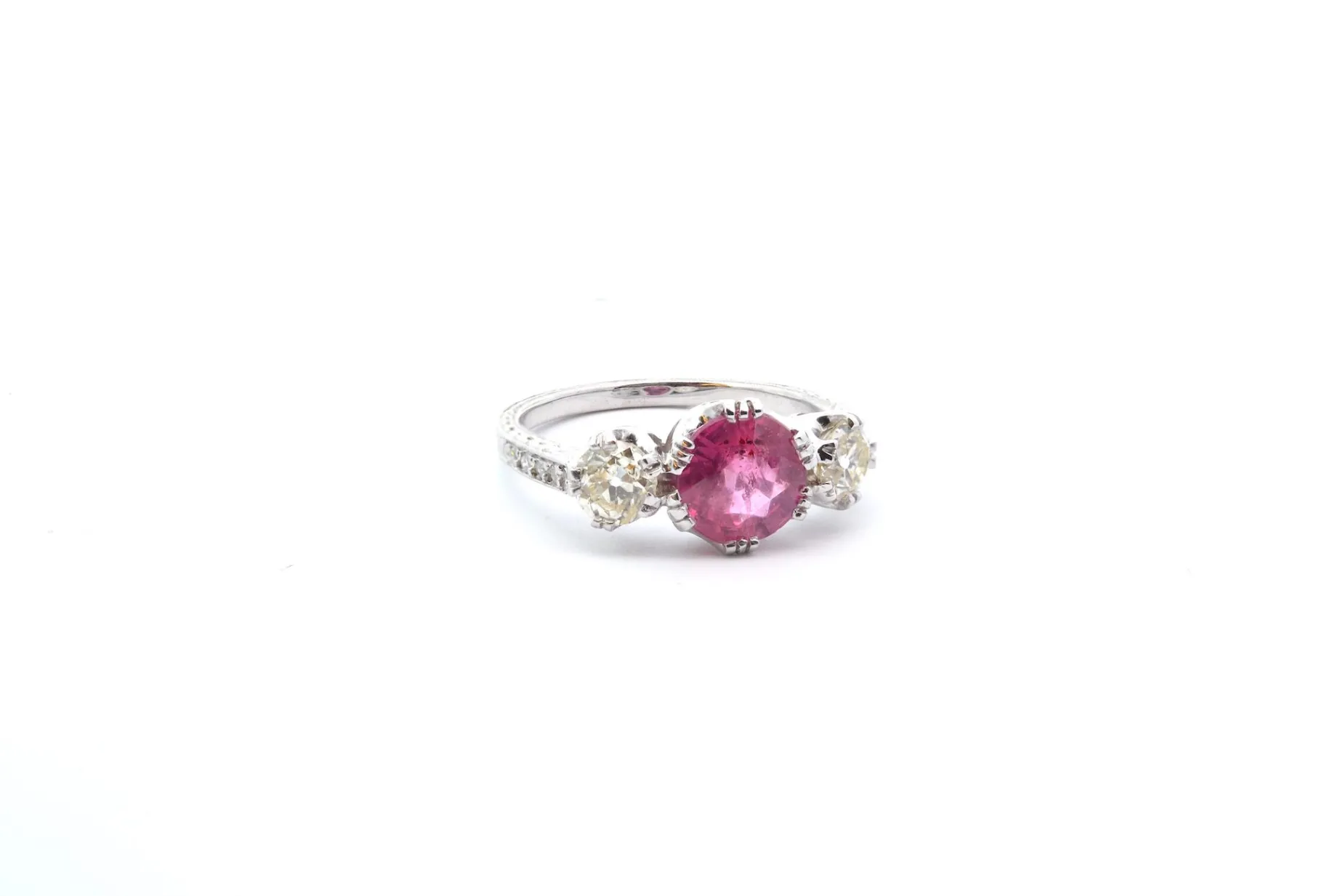 Bottazzi Blondeel Bague saphir rose et diamants Online