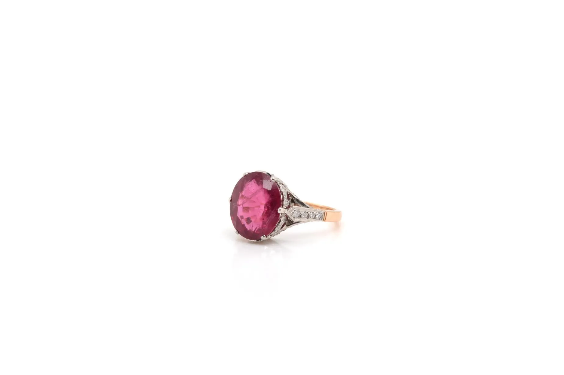 Bottazzi Blondeel Bague sertie d’un rubellite en or 18k et platine Online
