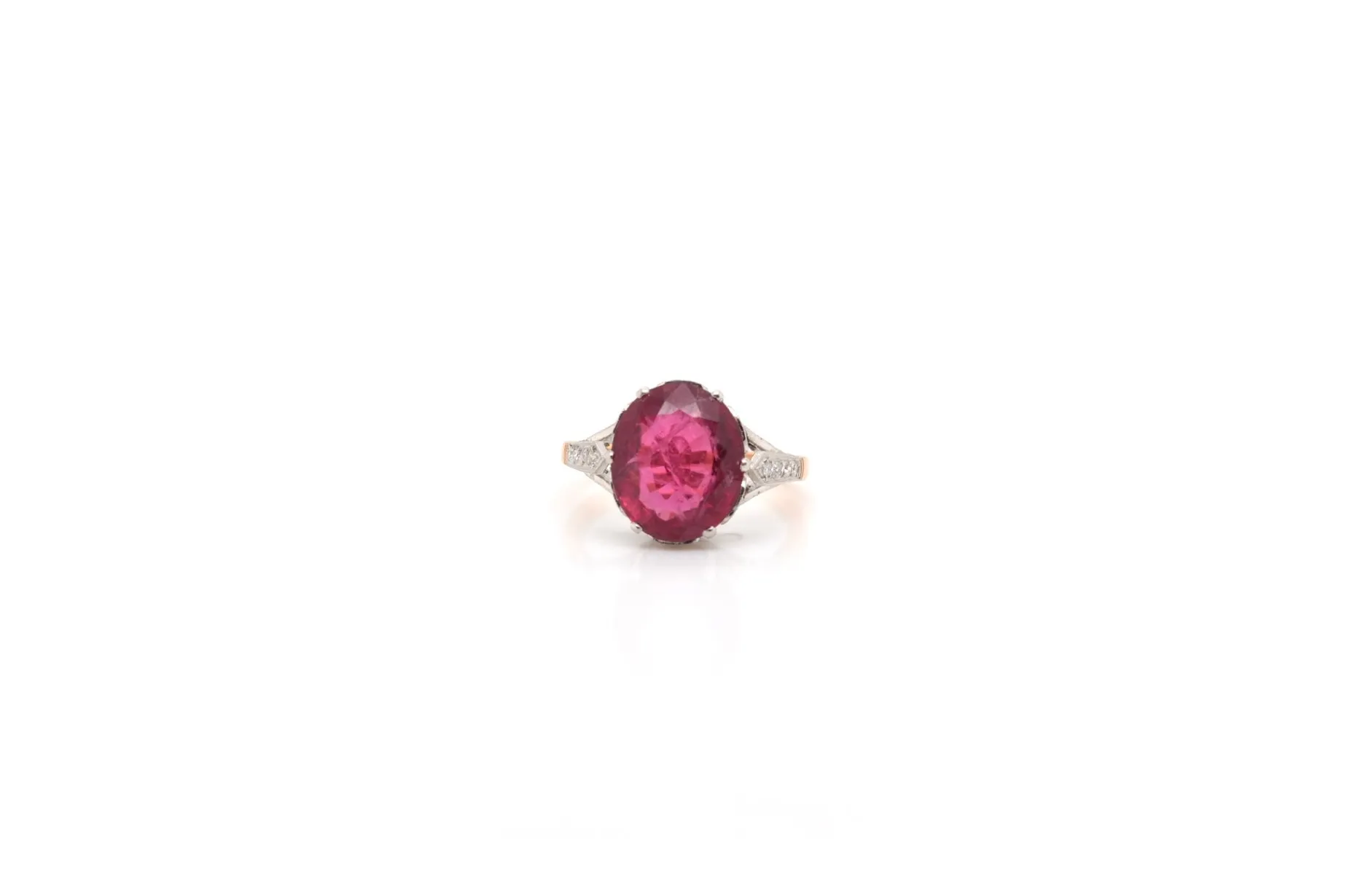 Bottazzi Blondeel Bague sertie d’un rubellite en or 18k et platine Online