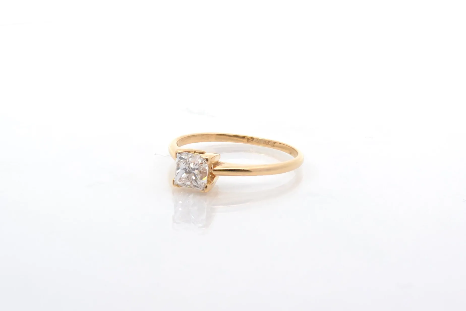 Bottazzi Blondeel Bague solitaire diamant en or jaune 18k Hot