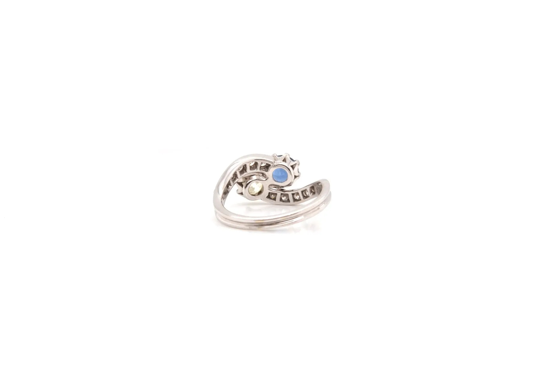 Bottazzi Blondeel Bague toi et moi saphir et diamants en or blanc 18k Hot