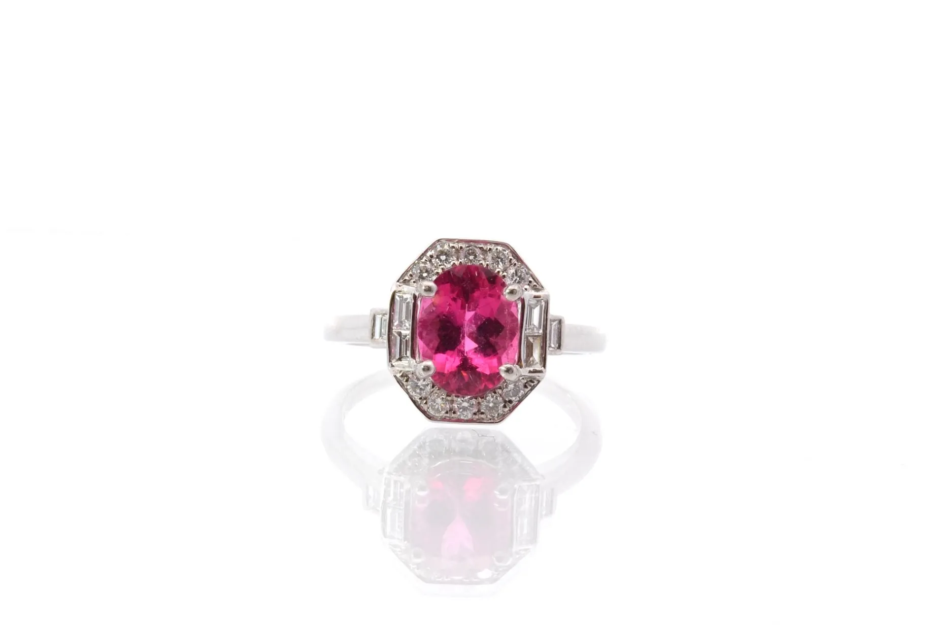 Bottazzi Blondeel Bague tourmaline et diamants en or blanc Cheap