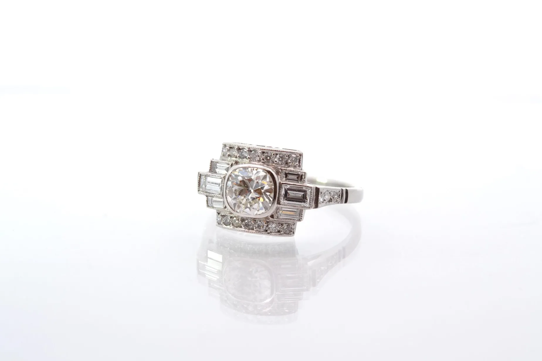 Bottazzi Blondeel Bague vintage de style art déco diamants Clearance