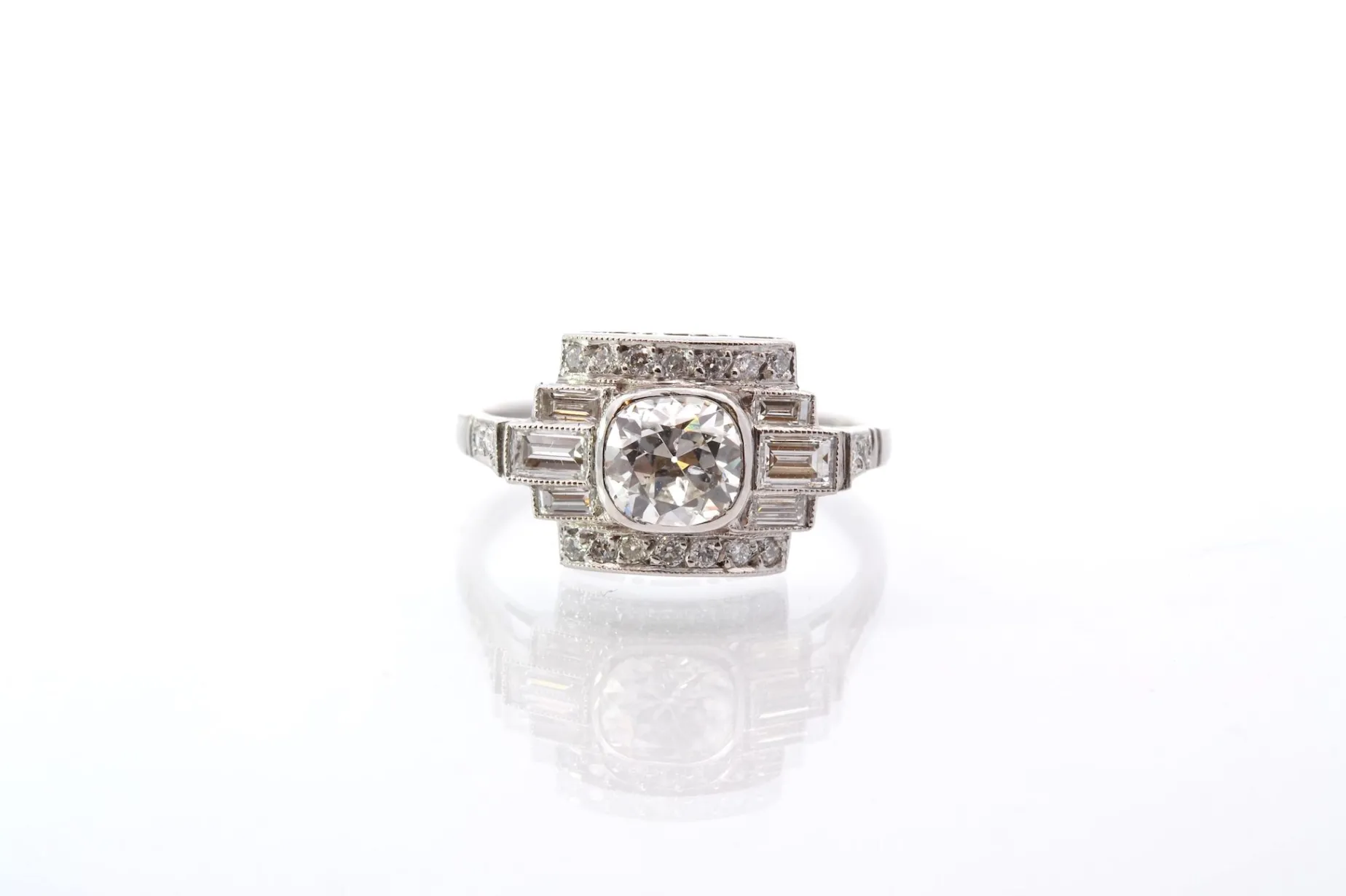 Bottazzi Blondeel Bague vintage de style art déco diamants Clearance