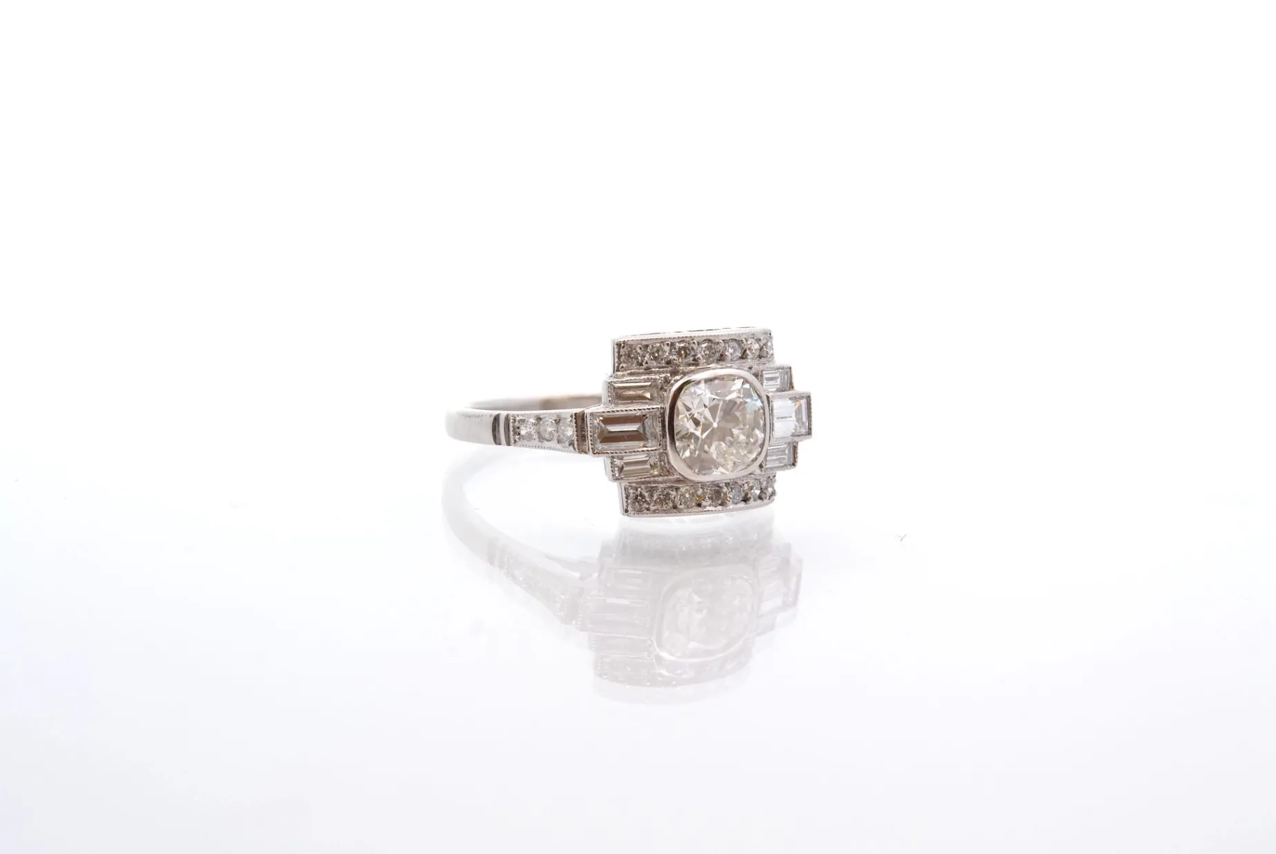 Bottazzi Blondeel Bague vintage de style art déco diamants Clearance