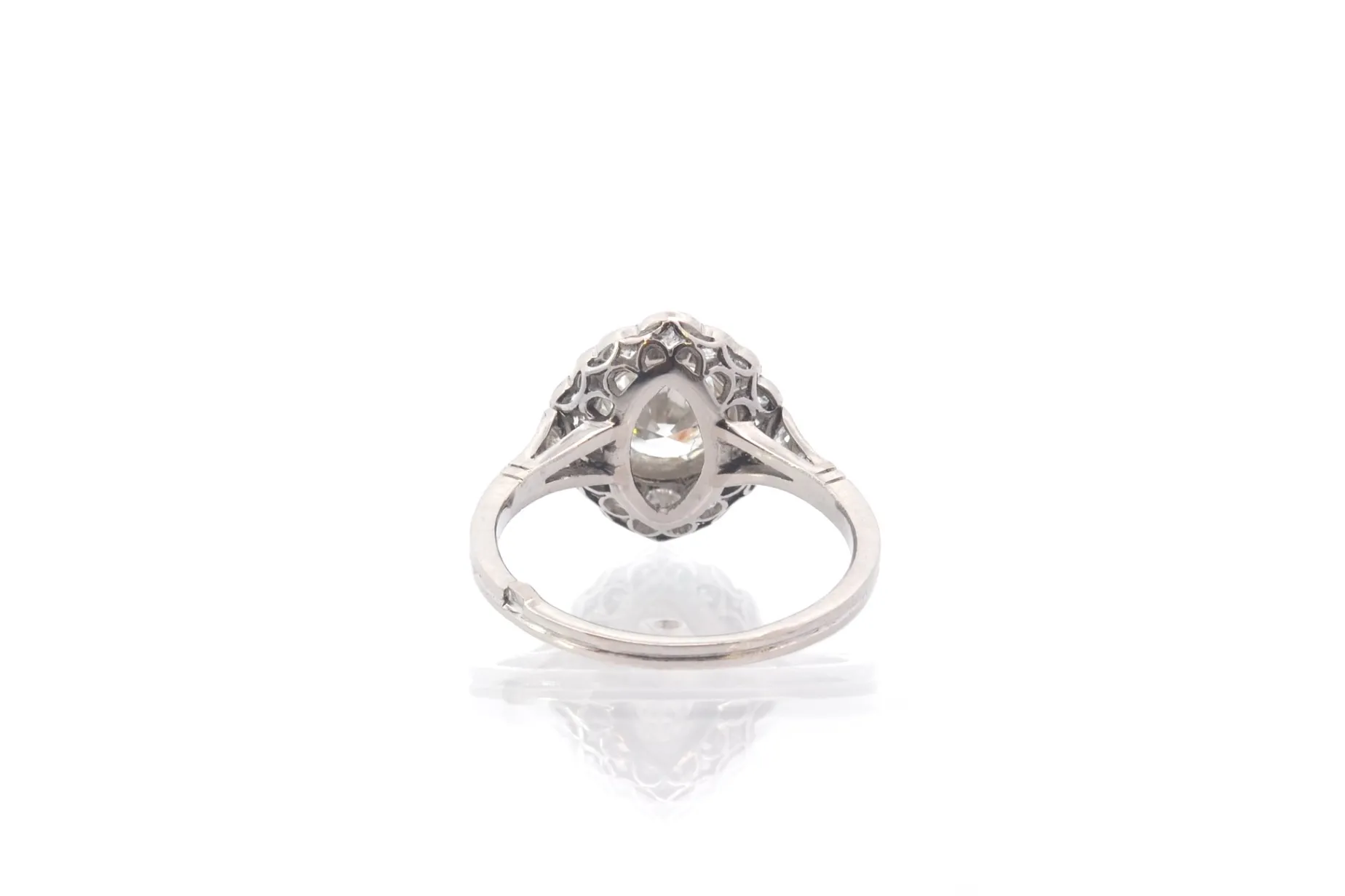 Bottazzi Blondeel Bague vintage diamant 1,06 cts J/SI2 en platine New