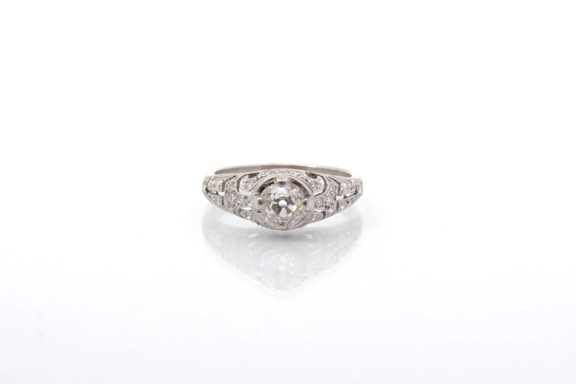 Bottazzi Blondeel Bague vintage diamants en platine Cheap