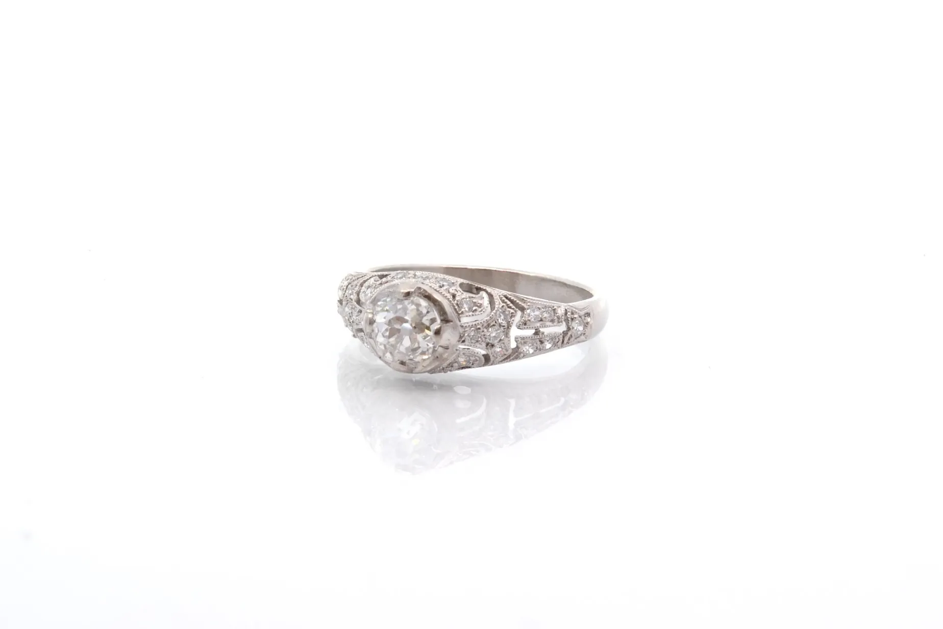 Bottazzi Blondeel Bague vintage diamants en platine Cheap