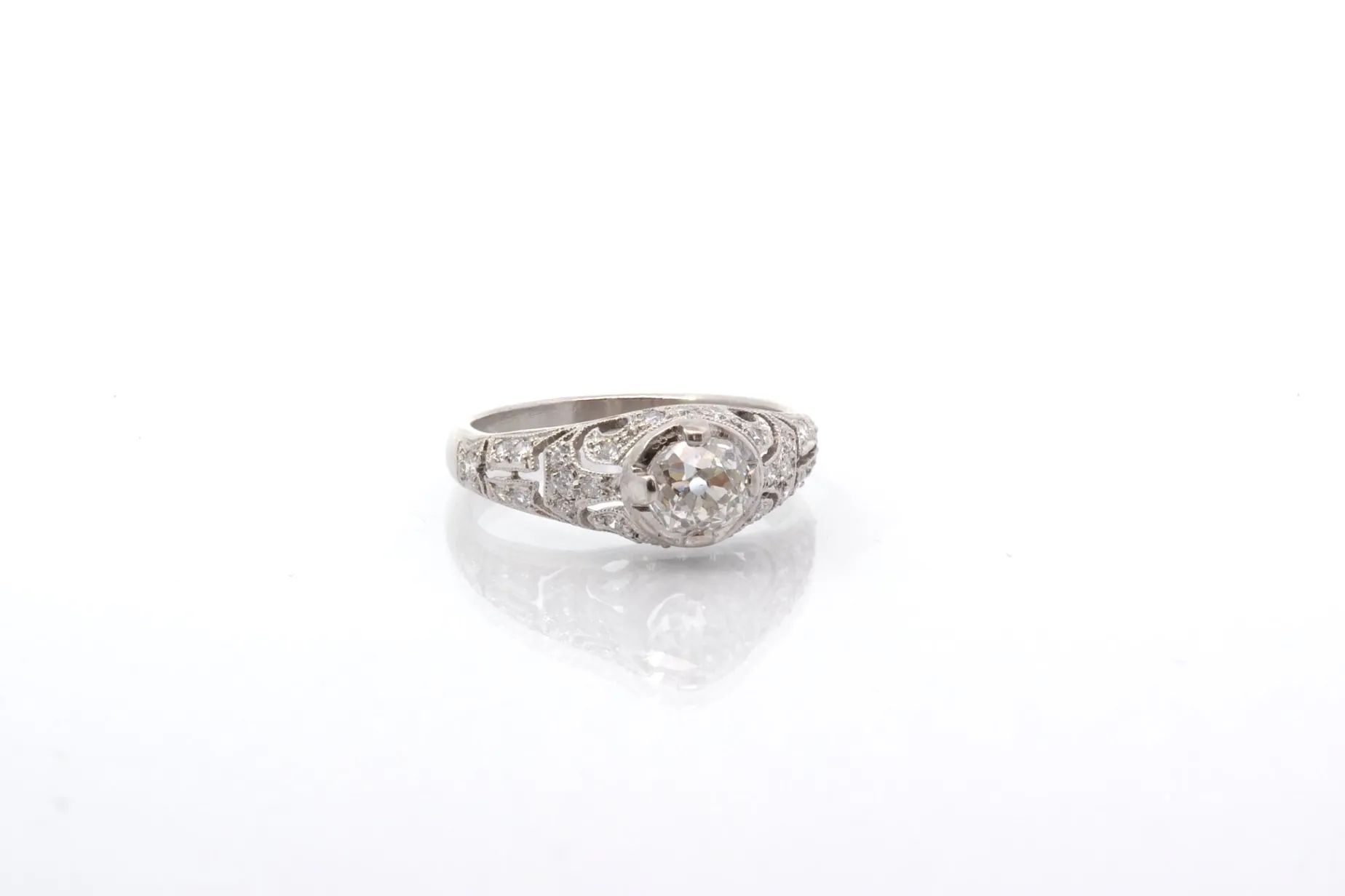 Bottazzi Blondeel Bague vintage diamants en platine Cheap