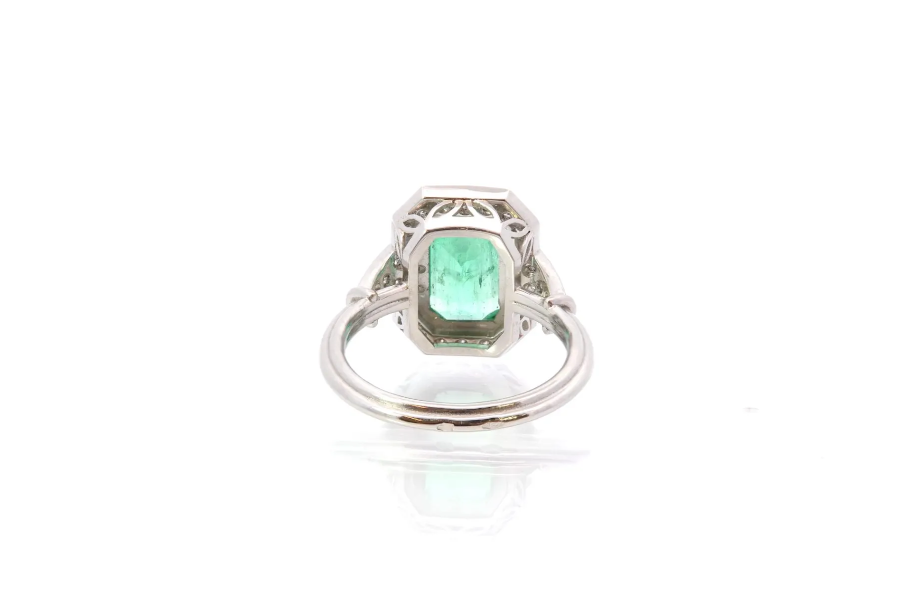 Bottazzi Blondeel Bague vintage émeraude et diamants Outlet