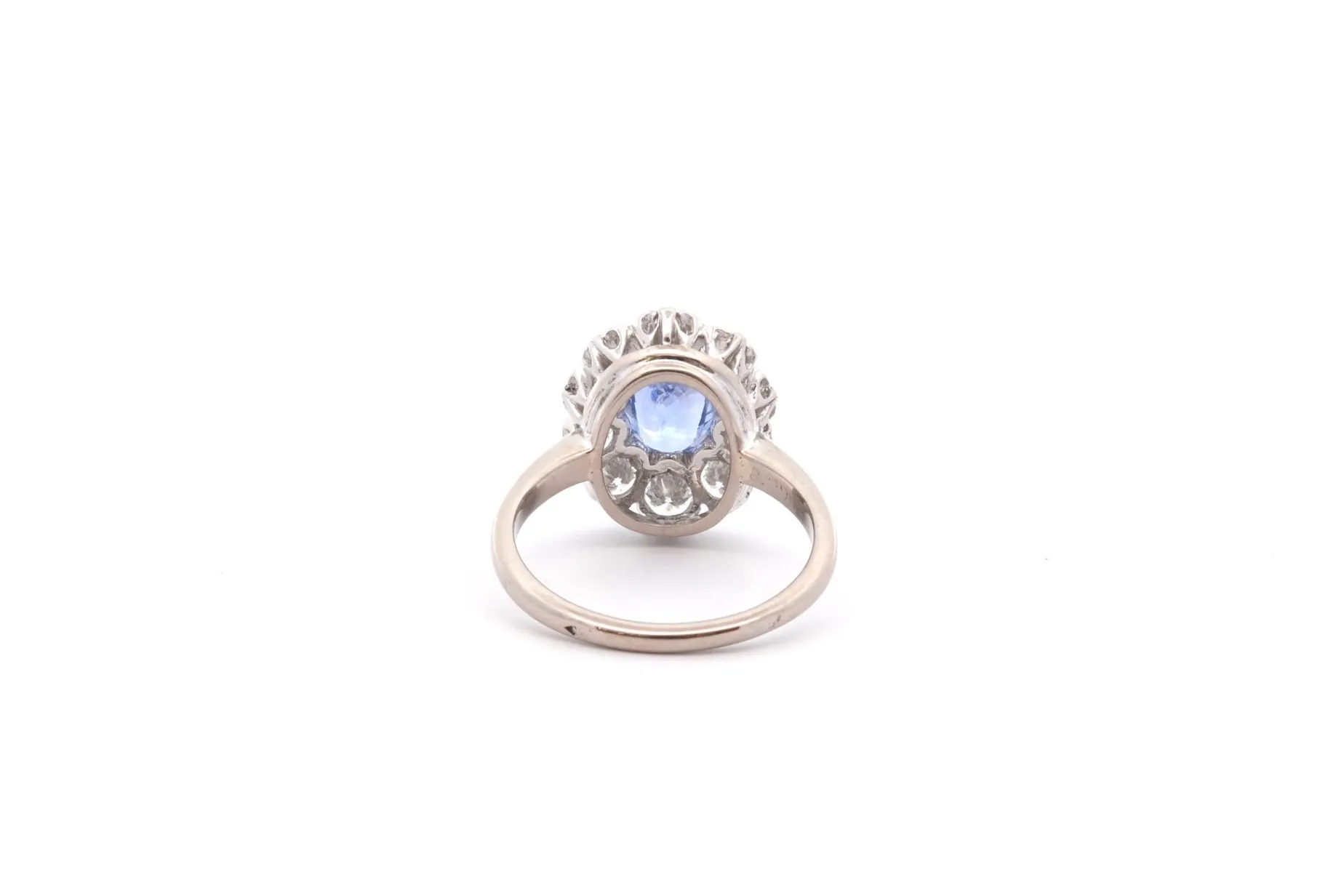 Bottazzi Blondeel Bague vintage saphir de Ceylan 1,58cts et diamants Flash Sale