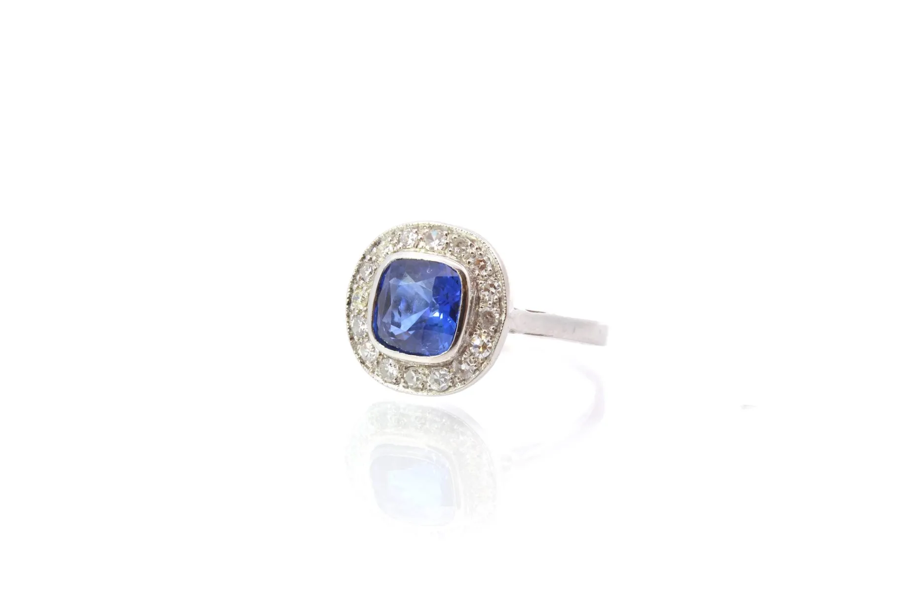 Bottazzi Blondeel Bague vintage saphir diamants New