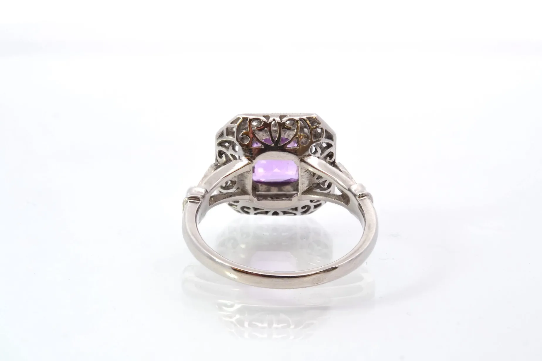 Bottazzi Blondeel Bague vintage saphir et diamants en platine Outlet