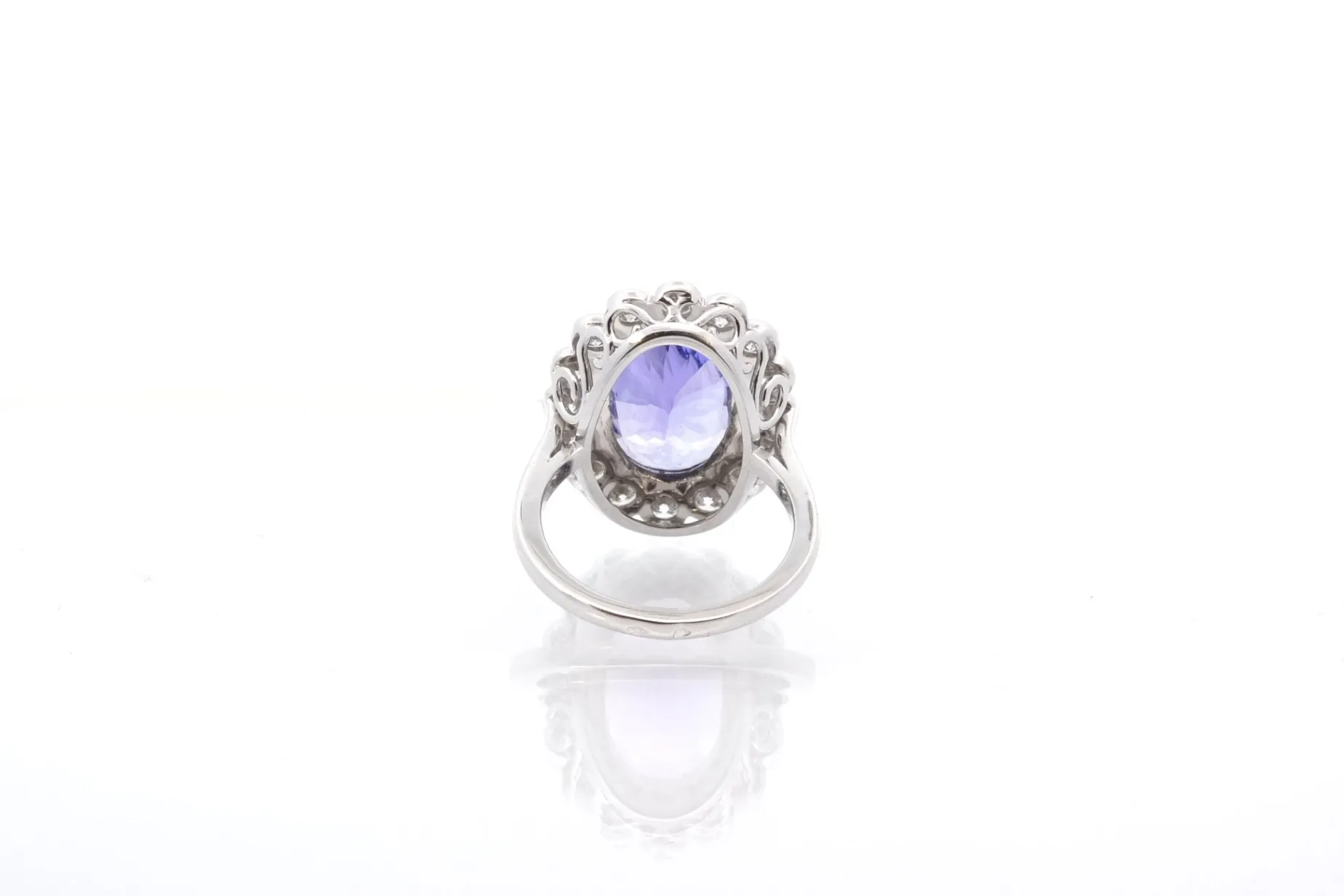Bottazzi Blondeel Bague vintage tanzanite et diamants en platine Flash Sale