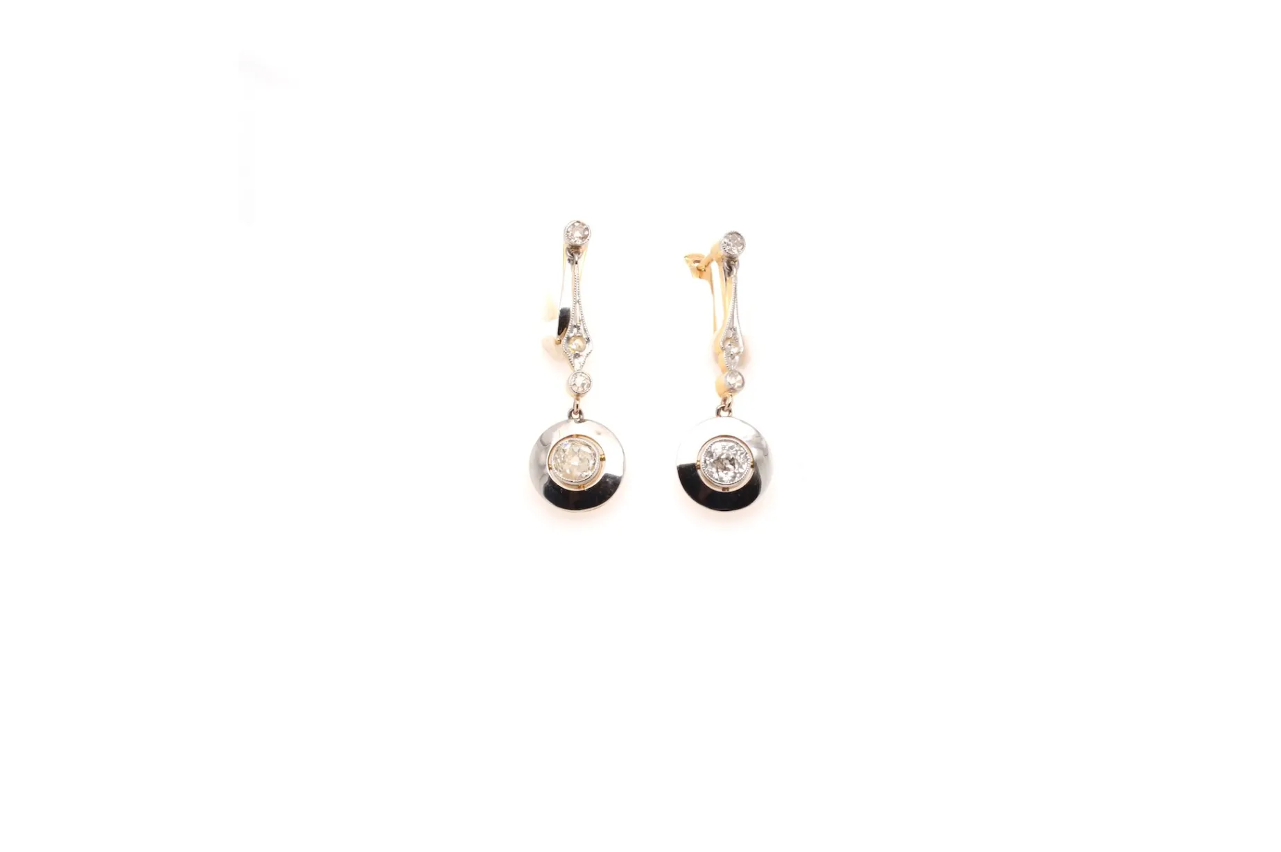Bottazzi Blondeel Boucles d’oreilles Art Déco diamants en or 18k et platine Shop