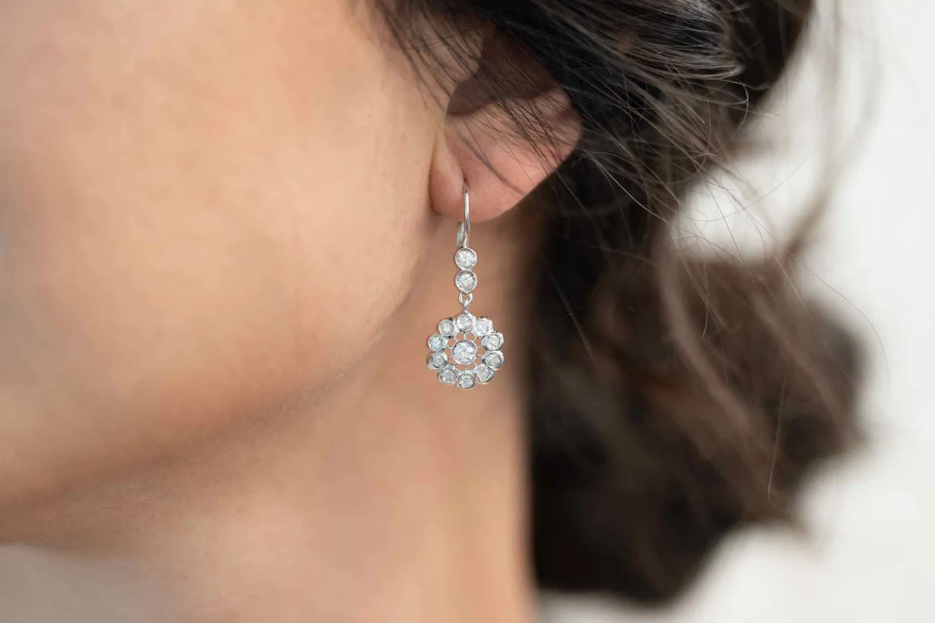 Bottazzi Blondeel Boucles d’oreilles diamants en or blanc 18k Best