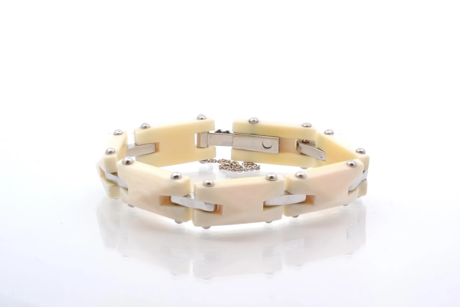 Bottazzi Blondeel Bracelet Art déco bakélite et platine Shop