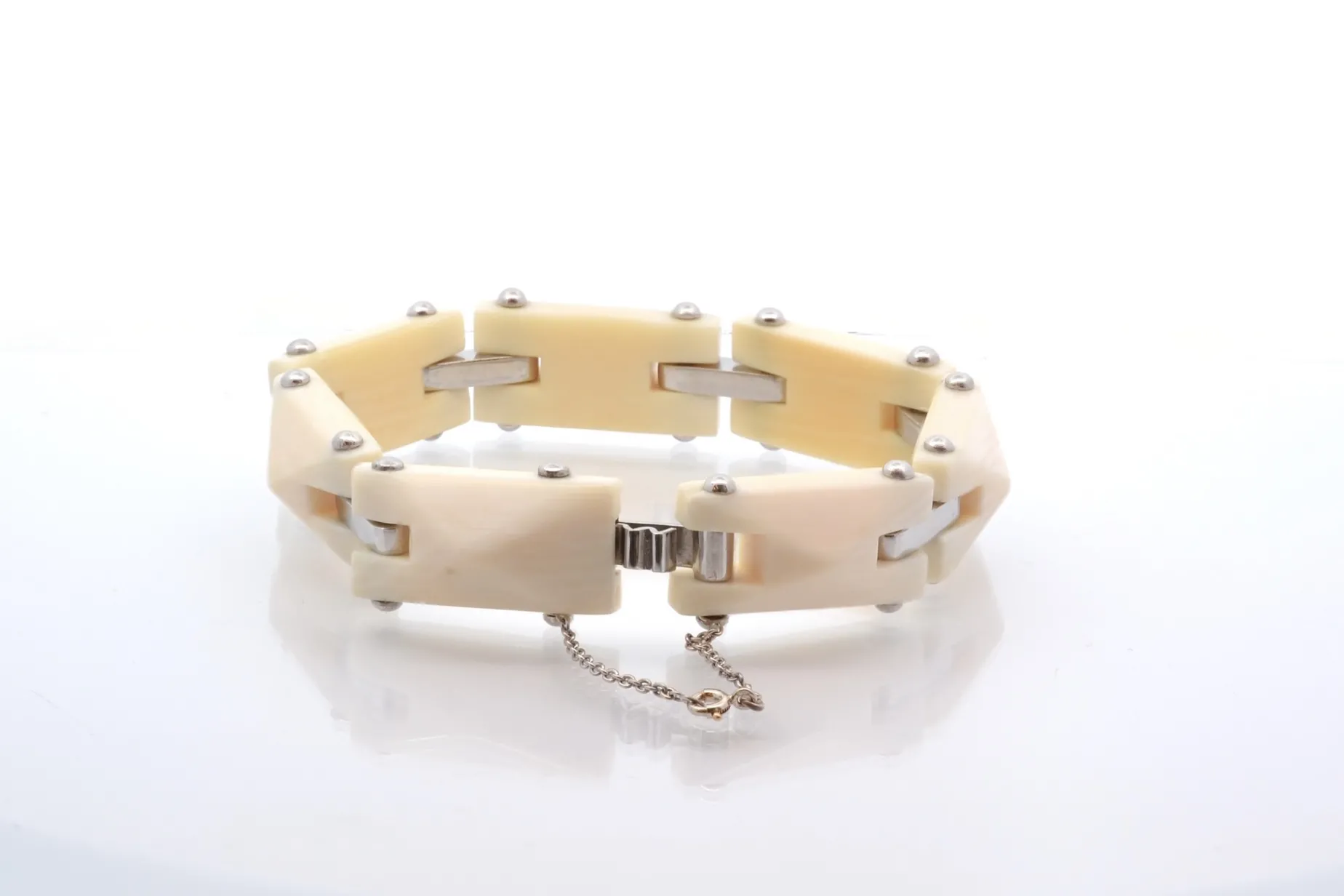 Bottazzi Blondeel Bracelet Art déco bakélite et platine Shop