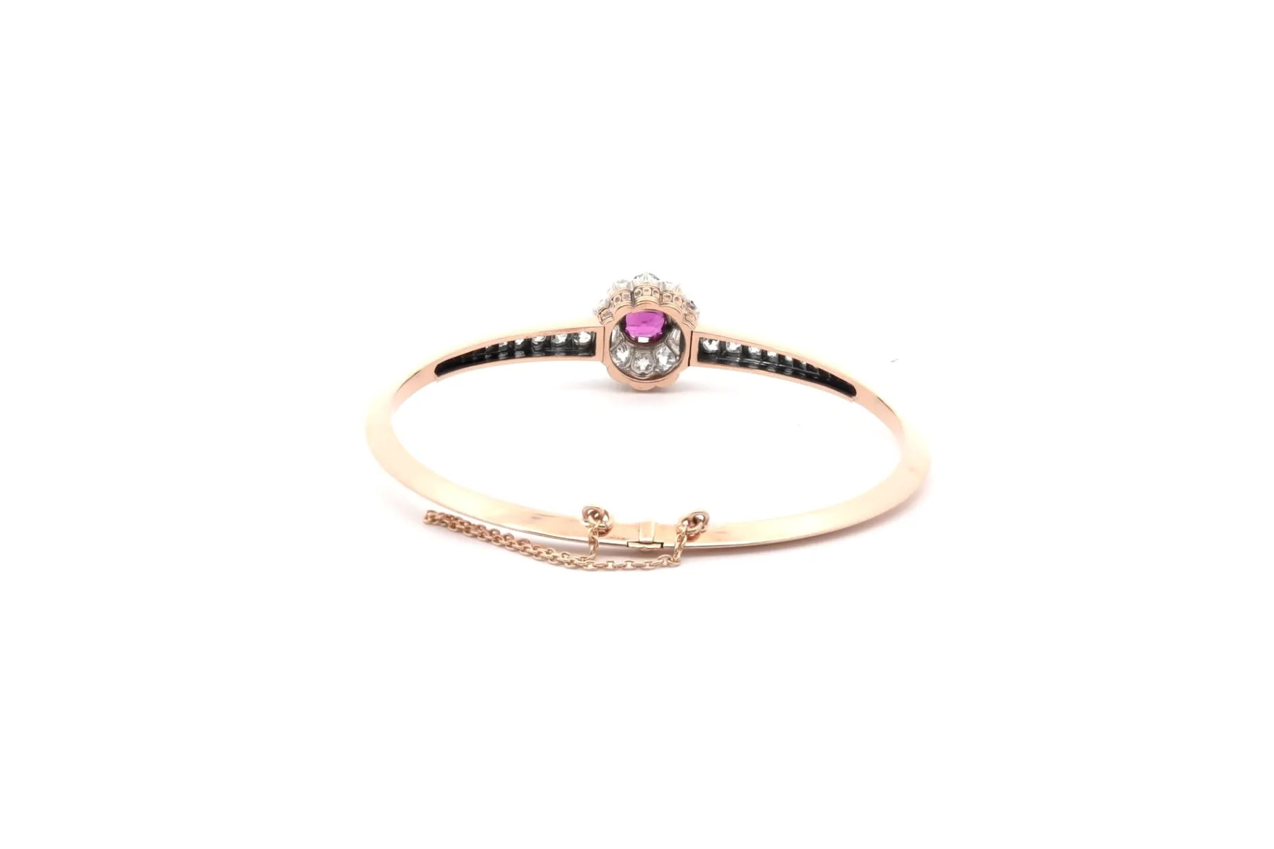 Bottazzi Blondeel Bracelet vintage rubis et diamants en or 18k New