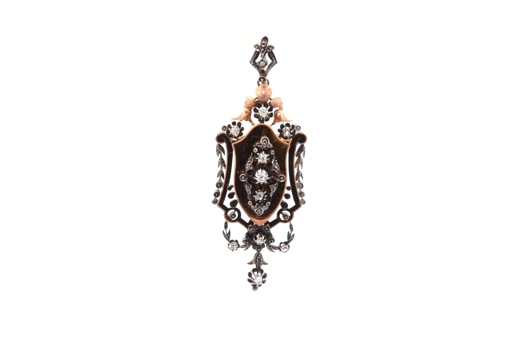 Bottazzi Blondeel Broche-pendentif 19e diamants en or 18k Cheap