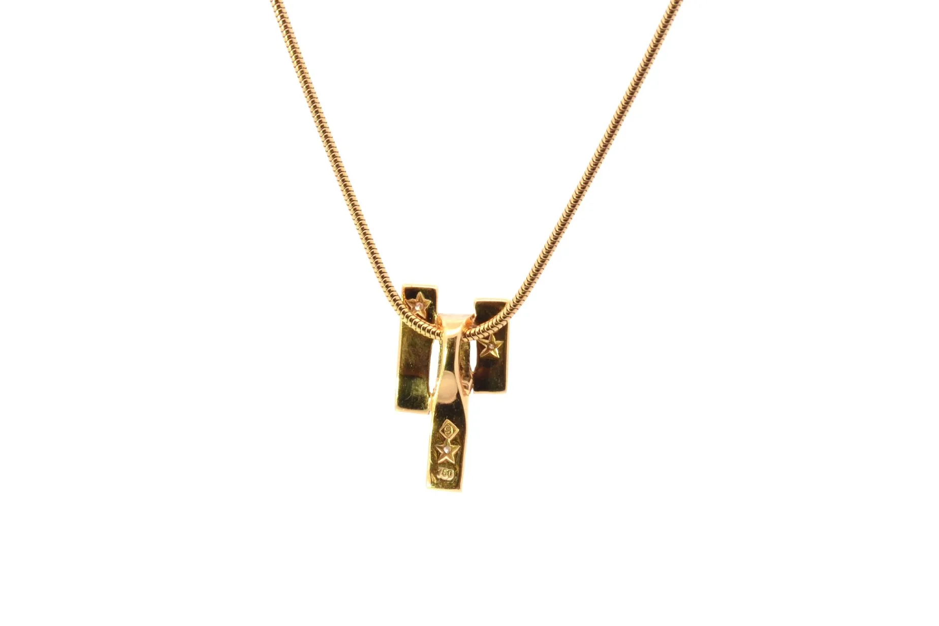 Bottazzi Blondeel Collier H. Stern en or jaune 18k et diamants New