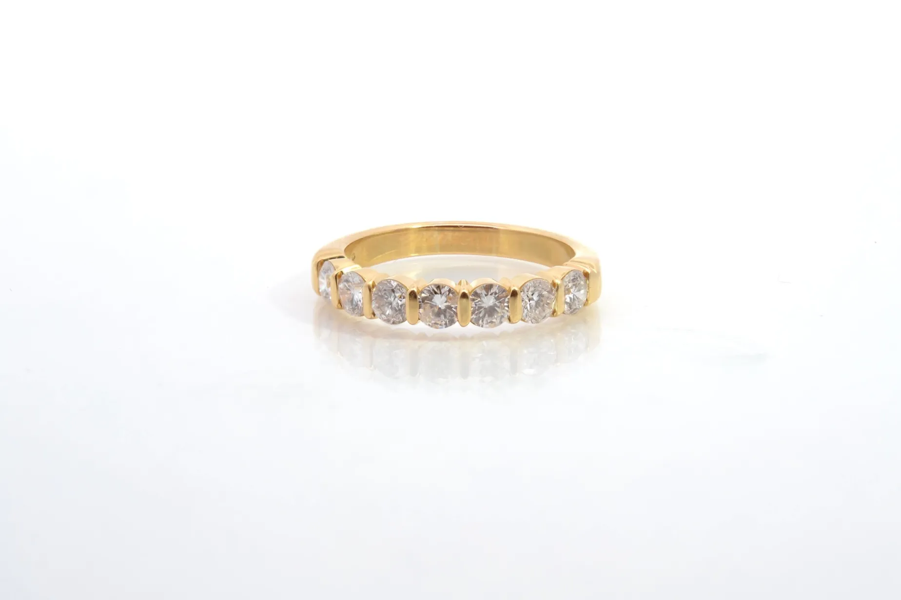 Bottazzi Blondeel Demi alliance diamants en or jaune 18k Best Sale