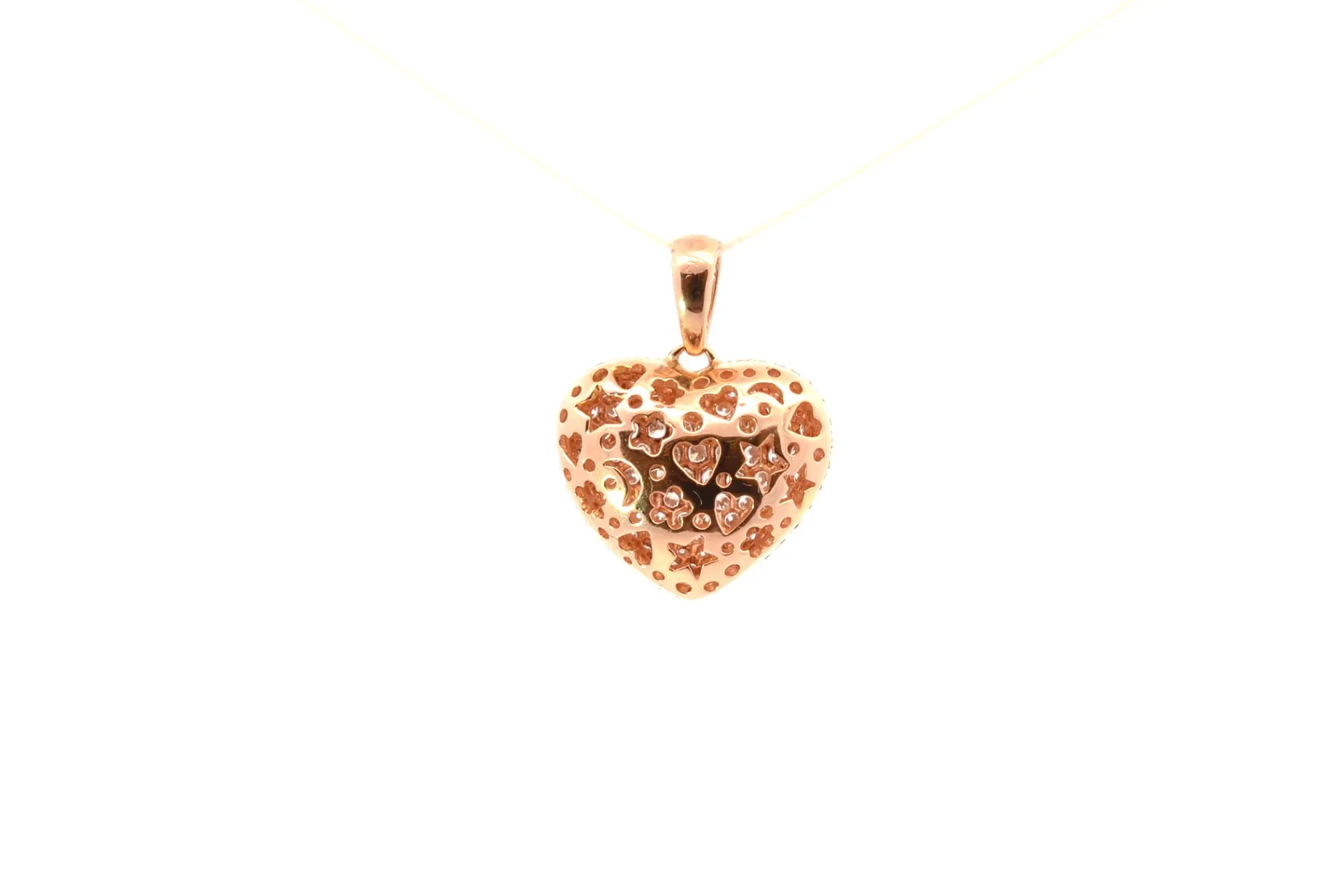 Bottazzi Blondeel Pendentif cœur diamants en or 18k New