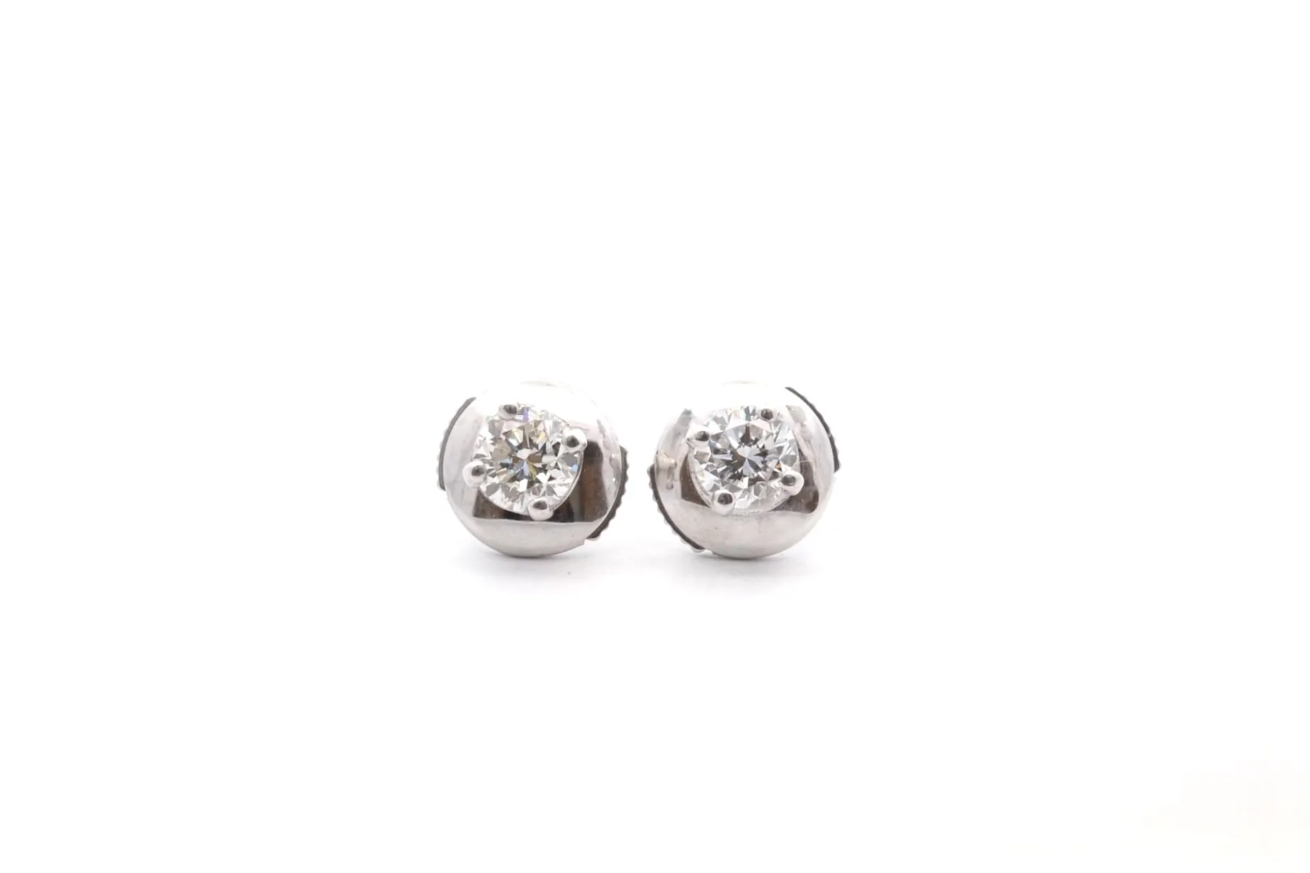 Bottazzi Blondeel Puces d’oreilles diamants en or blanc Cheap