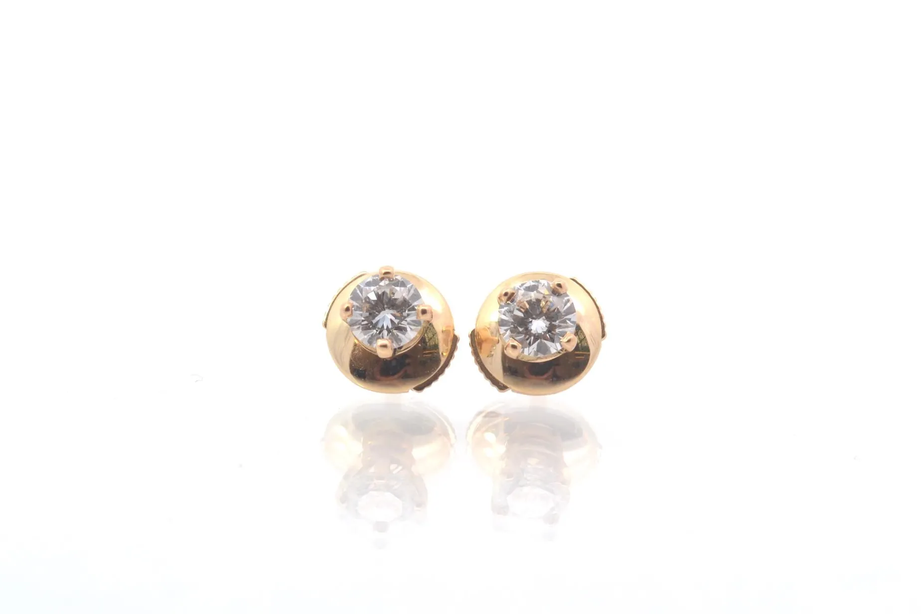 Bottazzi Blondeel Puces d’oreilles en or 18k et diamants New